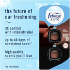 Febreeze Auto Air Freshener Vent Clips, Cedar with Vetiver, Patchouli, Sandalwood Scent, 2 Count, 80 Day Intensity Control