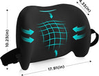 Lumbar Support Pillow for Office Chair, Car Lumbar Pillow Lower Back Pain Relief, Memory Foam Back Cushion with Adjustable Straps, Ergonomic Chair Back Pillow for Gaming Chair, Car, Bed (A-Black)