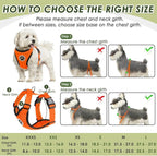 SlowTon Dog Seat Belt Harness for Car, Dog Car Harness Adjustable Mesh Breathable & Dog Seatbelt Safety Tether with Elastic Bungee for Small Medium Large Pets(Orange, Double Clip, XS)