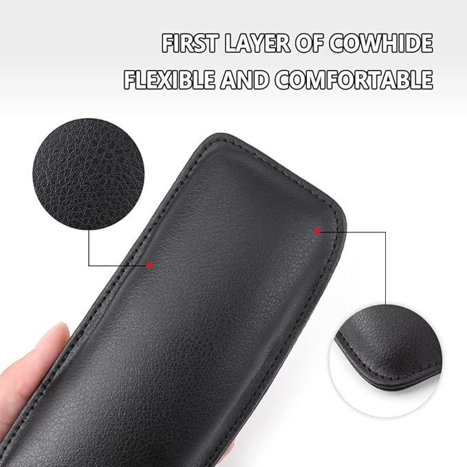 2pcs Leather Arm Rest Cover for Car,Multi-Purpose Car Armrest Cushion for Car Door Armrest Pad&Car Knee Cushion,Universal Car Armrest Cover with Adhesive Provide Relaxation