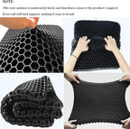 Extra Large Gel Seat Cushion, 17x17inch Double Thick Egg Gel Cushion for Pressure Pain Relief, Breathable Wheelchair Cushion Chair Pads for Car Seat Office Chair (Black)
