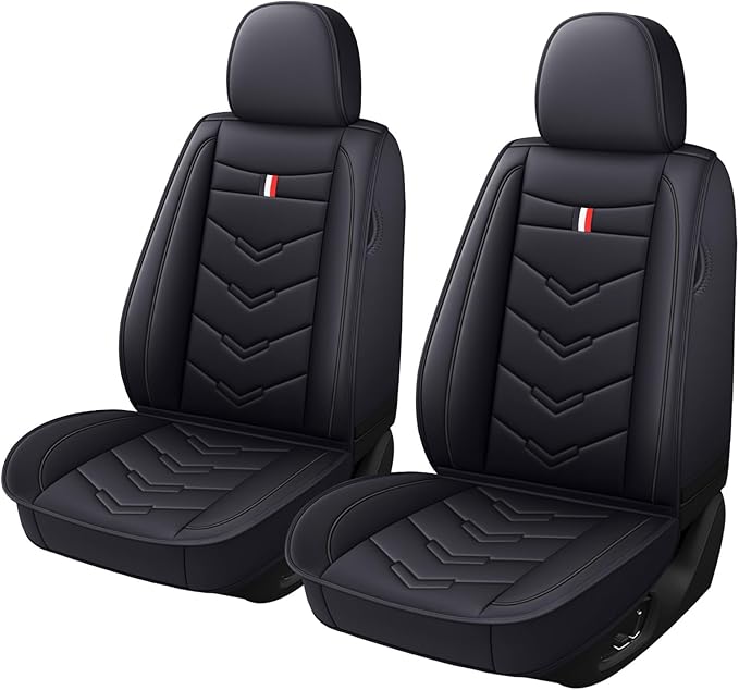 Car Seat Cover 2 Seats for Chevrolet Camaro 2000-2024, Durable Wear Resistant Waterproof Seat Covers, Breathable No Odor Premium Leather Vehicle Seat Covers.(Standard,Black)
