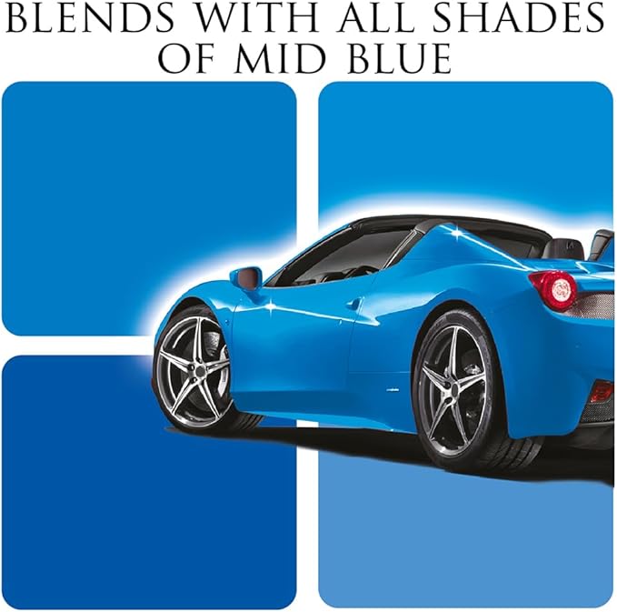Car Gods Iris Custom Color Mid Blue 3-in-1 Polish Wax Color Restorer & Scratch Remover, 16 Colors Available, 17 Fl Oz