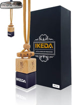 Car Air Fresheners for Men | 10ml Air Freshener | Strong Perfume Hanging Diffuser with Odour Eliminaor Technology | Car Accessories | Car Scents Air Fresheners by Ikeda (Square, New Car)