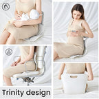 Ergonomic Lumbar Support Cushion, Cream, 460mm x 440mm x 340mm, Large, for Office Chairs & Car Seats, Posture Correction, Pregnancy Comfort,110-300 lbs Capacity