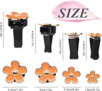 Orange Car Accessories,4pcs Coral Flowers Air Vent Clips,Refillable Car Air freshener,Girly 4 Size Sparkle Daisy Vent Clips