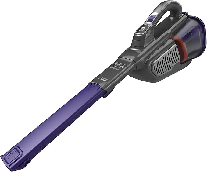 BLACK+DECKER dust buster Handheld Vacuum Cordless, Pet Hair Vacuum, Portable for Home and Car with Pet Brush, Rechargeable, Powerful Suction, Washable Bowl Filter,furbuster AdvancedClean (HHVK515JP07)