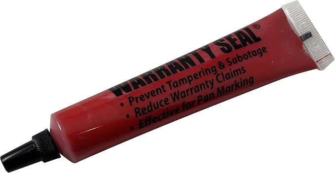Sherco-Auto Red Tamper Proof Cross Check Repair & Maintenance Warranty Seal 1.8 Oz Squeeze Tube Paint Marker - 1 Tube - Made in USA