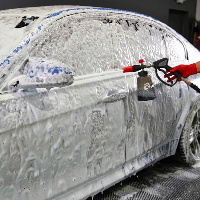 Ripclean Professional Foam Cannon for Pressure Washers – High-Performance Snow Foam Blaster for Car Washing, Detailing, and Cleaning – Adjustable Spray Pattern and 35oz Easy Connect Bottle