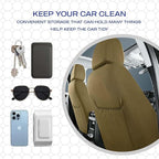 Skechers Memory Foam Car Seat Covers, Lycra Fabric Seat Covers, Seat Cover Full Set Airbag Compatible, Automotive Comfort Protection for Most Cars,Trucks, SUVs, All Brown