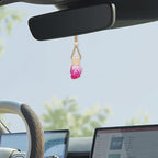Skull Car Air Freshener, Hanging Refillable Diffuser Bottles for Essential Oils, Perfume Pendant for Auto Interior Decor & Aromatherapy (6Pcs Rose Red)