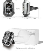 Car Air Freshener Diffuser,Essential Oil Diffusers Vent Clip,Advanced Crystal Automotive Parts，Contains 2 odorless container pieces,Metal and Crystal Design，First choice for gifts
