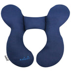 KAKIBLIN Baby Neck Pillow, Baby Head Pillow, Upgraded Support Travel Pillow,Neck Support Pillow for Carseat, Newborn Neck Support for Car Seat, Stroller, Pushchair, Travel, Dark Blue