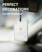 Preppy Summer Beach Car Air Freshener 4 Pcs, Coastal Ace Card lucky 8 Dice Bikini Summer Hanging Air Freshener for Closet Drawer Books, Girly Beachy Car Accessories Mirror Decor for Women