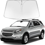 Proadsy 2026 Upgrade Windshield Sun Shade Custom Fit 2010-2017 Equinox Foldable Front Sunshade Protector Sun Visor Blocks UV Rays Keep Car Cooler