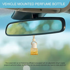 5PCS Hanging Car Air Freshener, Car Air Freshener Diffuser, 8ml Empty Glass Auto Oil Perfume Aromatherapy Diffuser Charms, Refillable Perfume Bottles for Most Vehicles (Water Cube, Style 1)