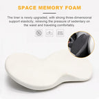 Car Seat Cushion, Auto Memory Foam Wedge Seat Pad, Sciatica Tailbone Low Back Pain Relief Pillow for Driver, Breathable Non Slip Orthopedic Support Pad, Car Accessories (Black)