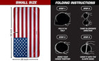 Windshield Sun Shade - American Flag Design, High-Resolution Sun Visor for Car, Truck, SUV with Mirror Cut-Out for Interior Sun Protection, Foldable Car Sun Shade (Original, Small)