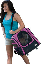 Pet Gear I-GO2 Roller Backpack, Travel Carrier, Car Seat for Cats/Dogs, Mesh Ventilation, Included Tether, Telescoping Handle, Storage Pouch, 1 Model, Available in 5 Colors