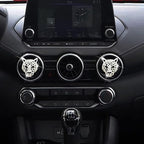 Bling Leopard Air Vent Clips, Crystal Leopard Car Air Fresheners Vent Clips Car Diffuser Vent Clip Rhinestone Decoration Interior Decor Bling Accessories for Women (Silver)