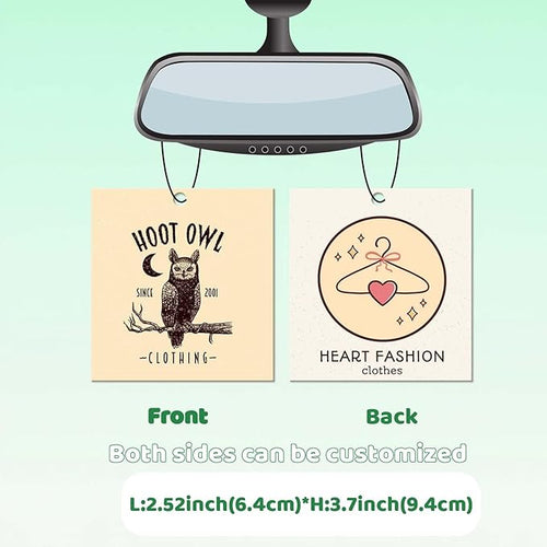10-1000Pcs Custom Air Fresheners with Picture Double Sided Personalized Photo/Logo Air Freshener for Car Personalized gift for Company Branding Business Events Store Promotion