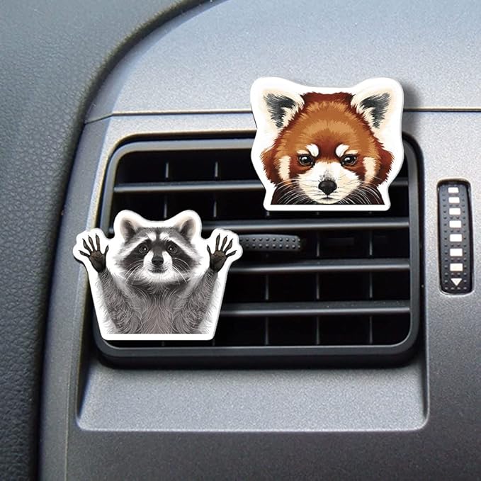 WIRESTER Fresh Scented Car Air Freshener Vent Clip, Decorative Accessories, Interior Decoration for Cars - Cute Animals, Nursery Animals, Chickens, Birds
