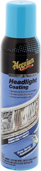 Meguiar's Keep Clear Headlight Coating, Maintain Like-New Clarity of Your Headlights with an Easy-to-Use Formula and UV Protection that Lasts All Year Long, 4 Ounce Aerosol