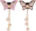 Healifty Car Air Freshener Clips for Vents 2 Pcs Butterfly Rhinestone Aromatherapy Diffuser Vent Clips Stylish Auto Vent Clip Air Freshener Car Interior Accessories for Women