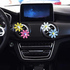4Pcs Cute Daisies Car Clip, Flowers Car Air Fresheners Vent Clips Charm Air Vent Accessories Cute Car Decor Automotive Interior Trim Car Decorations for Girls & Women