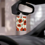 Floral Pattern Car Air Freshener 4 Pcs, Lavender/White Flower/Tulip/Poppy Hanging Scents, Botanical - themed Car Accessories for Women/Girls, Decor for Room/Closet/Drawer