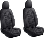 Premium Nappa Leatherette Car Seat Cover Set Custom Fit for Honda CR-V CRV 2000-2023 2024 2025 2026 Water-Proof Breathable Faux Leather Seat Cushion Protectors (Front 2 Seats,Black)