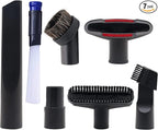 1 1/4" Shop Vacuum Attachments Brushes Kit 1-1/4 inch 1-3/8 inch Vacuum Cleaner Accessories, Set of 7