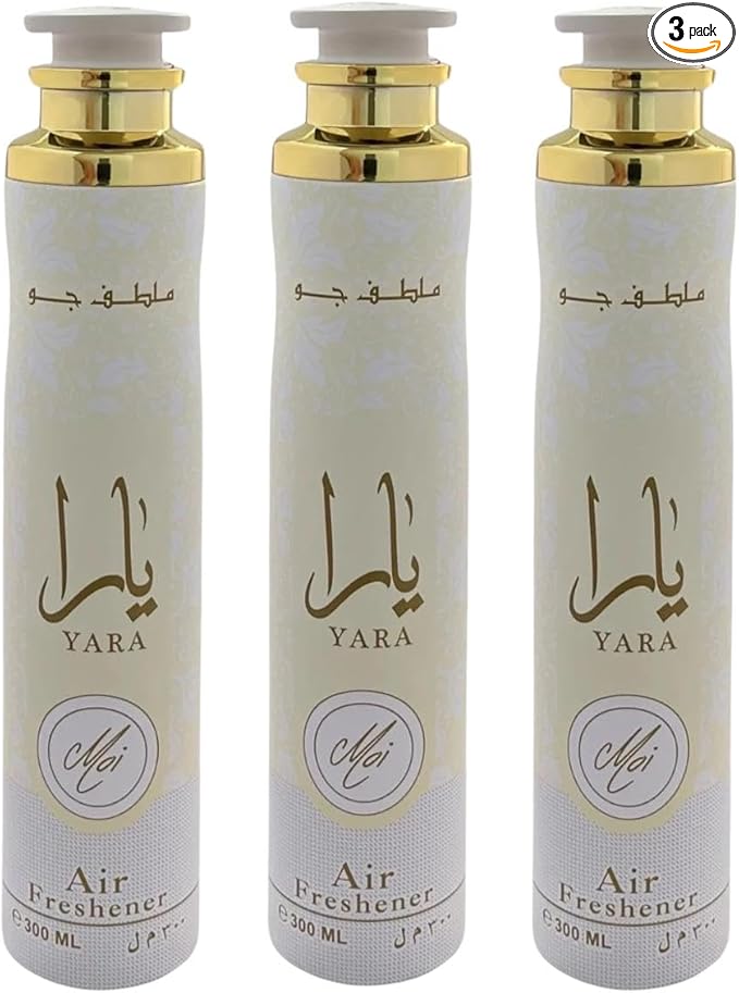 Arabian Air FreshenerAir Freshener 3X Bundle - 300ml Each | Dubai | Luxury Scent, | Long-Lasting, Premium Scent for Home, Office & Car (3X Yara Moi)