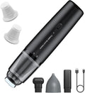 Handheld Vacuum Cordless, Car Vacuum Cleaner Portable with HEPA Filter, 2 Suction Modes, Mini Hand Held Vacuum Rechargeable for Car, Home, Pet Hair, Office, Keyboards(Black)
