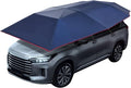 Semi-Automatic Car Tent, 3.78×7.2FT Portable Cars Umbrella Vehicles Tent Blocking UV Rays Car Roof Cover Cars Awning with Carrying Bag Sun Shades for Vehicles Roof Protection (Navy Blue)