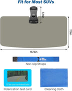 JOYTUTUS Sun Visor for Pickup Truck, 2 Pack Polarized Sun Visor Extender for Truck, Universal UV400 Car Visor Extension Anti-Glare Easy to Install, Protect from Glare/UV Ray/Stray Light