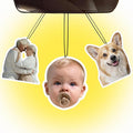 Custom Air Fresheners with Pictures - Personalized Double Sided Photo Air Freshener for Car, Customized Funny Face Car Air Freshener for Wardrobe Bathroom Hanging Ornaments