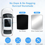Car Sunroof Compatible with Q5 2017-2009 5-Door SUV, Foldable Glass Roof Sunshade with Storage Bag, Heat Insulation Sun Protection Roof Interior Sunshade, Black