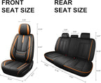 Fit for 98% of Mercedes Benz Car Seat Covers, Premium Nappa Leather Seat Cover, Fully Wrapped Protect Modern Style Seat Cover (5-Seat Standard, Black & Orange)