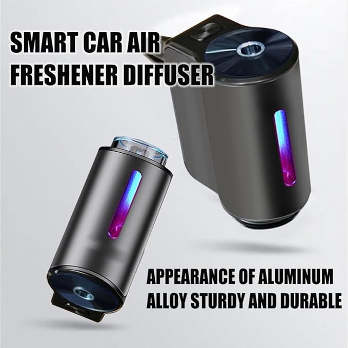 Smart Car Air Freshener with Three Adjustable,2026 New Smart Car AirS Freshener Diffuser Long Lasting, Air Freshener Vent Clips for Car Office Home Bedroom (Diffuser+3Pcs White tea)