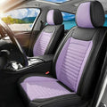Car Seat Covers Full Set Fit for Toyota Corolla 2001-2025,2026, Premium Faux Leather Car Seat Protector,Breathable Anti-Slip Full Wrapping Edge Seat Covers(Black&Purple,Full Set)