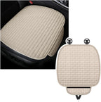 Car Back Seat Cover,Non-Slip & Breathable Bench Seat Cover with Side Pockets for Car Storage & Protecting Interiors,Universal All-Season Seats Back Protector for Most Cars (Front Seat Cover/Biege)
