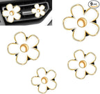 OBTANIM 4 PCS Car Air Vent Clips White Daisy Flower Car Air Freshener Clip Air Conditioning Outlet Clip for Car Interior Decoration Accessories (4 Size)