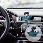 Cute Husky Dog Pilot Car Air Fresheners, Air Vent Clips Cute Cartoon Pilot Rotating Car Diffuser Decorations Interior Aesthetic Car Air Outlet Clips for Car Air Conditioner Women Men