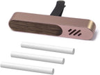 Luxury Car Air Freshener Vent Clip – Premium Wood & Metal Diffuser in Multiple Colors & Scent Kits – Reusable, Unisex for Men & Women (Rose Gold, Pure Neutral Trio)