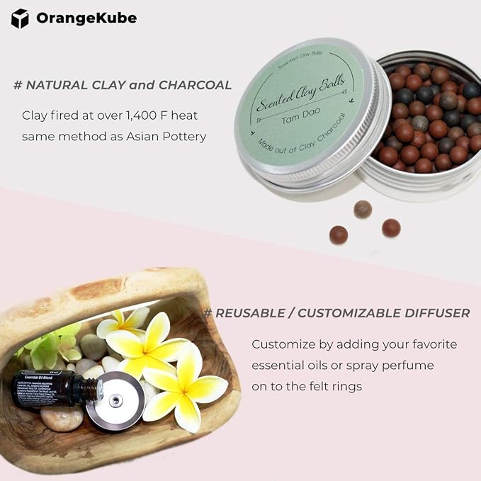 [Aluminum] Premium Air Freshener (Black) - Essential Oil Diffuser, Scented Clay Balls, Customizable Scent Pads, Aluminum Diffuser - Perfect Air Freshener for Car and Home