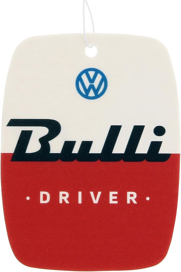 BRISA VW Collection Volkswagen Air Freshener, Room Freshener, Deodorizer for Cars T1 Bus Campervan Motif (Set of 2) (Vanilla/Red)