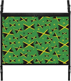 Jamaican Flag Car Roof Storage Bag Car Seat Storage Hanging Bag All Car Storage Organizers Car Travel Accessories Compatible with Most Cars