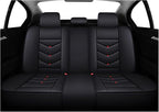 Car Seat Covers Full Set,Automotive seat Covers for Cars,Waterproof Leather seat Covers with Fixed Lumbar Support,Universal Fit for Most Cars,SUV,Trucks and Sedans