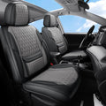 Car Seat Covers Full Set Custom Fit for Chevrolet/Chevy Cobalt 2004-2010 - Premium Faux Leather with Lumbar Support | Breathable, Waterproof, Anti-Slip, Durable (Black&Gray,Full Set)
